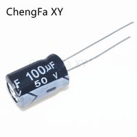 50PCS 50V100UF 8x12mm Aluminum Electrolytic Capacitor 100UF50V Electrical Circuitry Parts