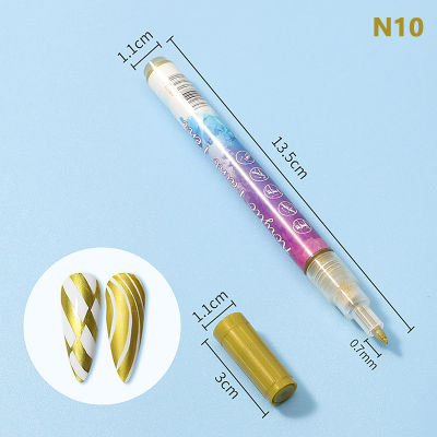 🎀Nansouf🎀 ชุดปากกากราฟฟิตีสำหรับศิลปะการวาดเล็บดินสอเจลพลาสติกอุปกรณ์ตกแต่งเล็บกันน้ำ