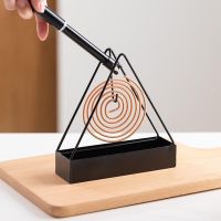 【CC】┅✧  Coil Incense Holder Shelf Ornament Bedroom Decoration Triangular Wrought Iron Metal