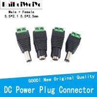 【HOT】 5 Pairs DC Power Plug Connector 2.1mm x 5.5mm 5.5x2.5mm DC Connector Power Jack Adapter Plug Cable Connector For Led Strip Light