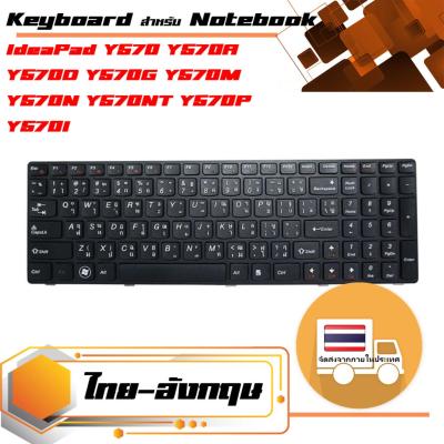 สินค้าคุณสมบัติเทียบเท่า คีย์บอร์ด เลอโนโว - Lenovo keyboard (ไทย-อังกฤษ) สำหรับรุ่น IdeaPad Y570 Y570A Y570D Y570G Y570M Y570N Y570NT Y570P Y570l