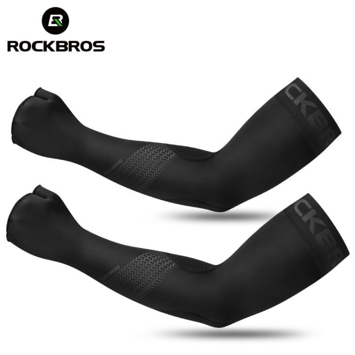 ROCKBROS Cycling Sunscreen Anti UV Arm Sleeves Ice Silk Fabric Basketball Fishing Outdoor