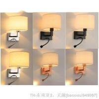 hyfvbujh∈ Wall Lamp with Small Spotlights Reading and Lights Bedroom Room Hotel Lampshade Decoration