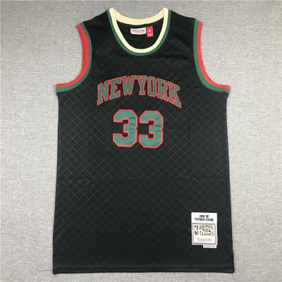 Ready Stock New Arrival Mens No.33 Patrick Ewing New York Knicks Mitchell Ness 1991-92 Hardwood Classics Swingman Jersey - Black