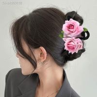 ♛◈► LEVAO 11cm Women Elegant Rose Hair Claw Flowers Plush Vintage Hair Clips Headband Hairpin Fashion Hair Accessories 2022 New