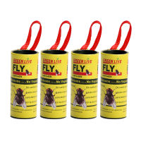 4pcs Fly Sticky Tape Paper Strip Strong Glue Flying Insect Bug Mosquito Catcher for Household