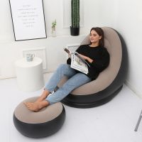 ✷ Foldable Lazy Deck Chair Inflatable Lounger Air Sofa for Indoor Living Room Bedroom Outdoor Travel Camping Picnic