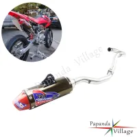 For Honda CRF230F CRF150F 2003-2016 Dirt Racing Bike Supermoto Slip On Full System Exhaust Pipe Silencer Muffler Complete Set