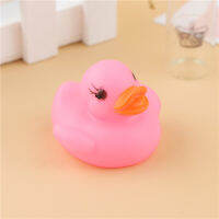 Floating Newborn Baby Bath Time Toy Changing Color Duck Flashing LED Lamp Lights Automatically When Putting In Water Bath Toys