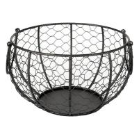 Egg Baskets for Fresh Eggs Round Wire Rustic Egg Carrying Basket Egg Collector &amp; Organizer Large Storage Basket for Kitchen Cabinet Countertop Living Room in style