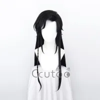 San Lang Wig Hua Cheng Cosplay Heaven Officials Blessing Cosplay Tian Guan Ci Fu Cosplay Black Wig Styled Anime Synthetic Wigs