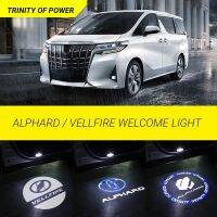 2ชิ้นโตโยต้าโลโก้ Alphardvellfire รถยินดีต้อนรับโปรเจคเตอร์แสง AH10 AH20 AH30