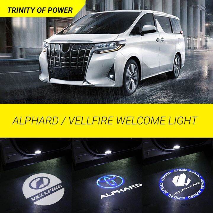 2ชิ้นโตโยต้าโลโก้-alphardvellfire-รถยินดีต้อนรับโปรเจคเตอร์แสง-ah10-ah20-ah30