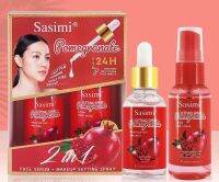 S12123 Sasimi Fit me 2in1 เซรั่มซาซิมิ+สเปรย์ ใช้ฉีดหลังแต่งหน้าและเฟซเซรั่ม มอยเจอร์ไรซิ่ง 50 ml+30ml