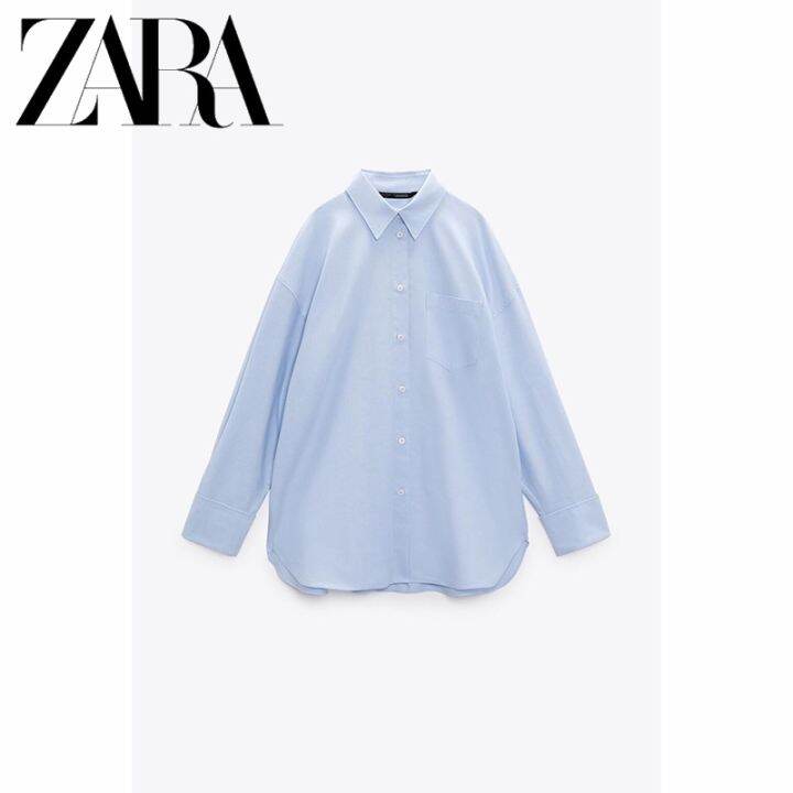 zara-ใหม่-เสื้อเชิ้ต-ทรงหลวม-สีดํา-แฟชั่นฤดูใบไม้ร่วง-สําหรับผู้หญิง-9113