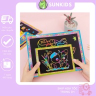 Tranh cạo ma thuật bảy màu , tranh xước nhiều màu sắc dành cho trẻ em thumbnail