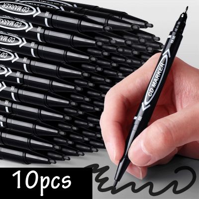 hot！【DT】 10Pcs Color Permanent Markers Oily Ink MarkeSketchbook Painting School Supplies