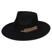 [COD] European and foreign trade leaves men women woolen hat autumn winter concave shape top wholesale