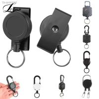 ۞ 1Pcs Anti-theft Metal Easy-to-pull Buckle Rope Elastic Keychain Sporty Retractable Key Ring Anti Lost Yoyo Ski Pass ID Card