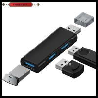 FAHEEMIDEN อลูมิเนียมอัลลอย 3พอร์ต อะแดปเตอร์ OTG การถ่ายโอนข้อมูล ตัวขยาย USB ฮับ USB 3.0