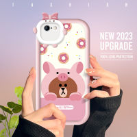 เคส iPhone 7 Plus เคสใส่โทรศัพท์8 Plus 6 6S X XS XS MAX การ์ตูนอะนิเมะน่ารักสัตว์ประหลาดเลนส์โทรศัพท์เปลือกปลอกกันกระแทกฝาครอบป้องกันแบบนิ่ม