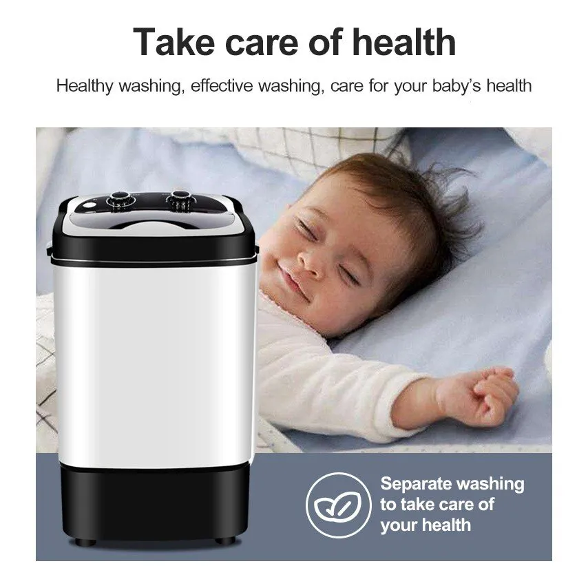 Intexca Electric Mini Portable Compact Portable Washing Machine