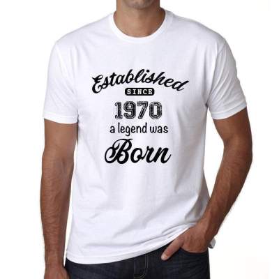 Established Since 1970 Mens Tshirt 00095