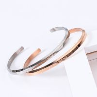 Vivienne Westwood High-end Titanium steel non-fading couple open bracelet female niche light luxury rose gold high-end bracelet mens customized engraving