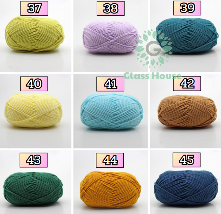 10อัน-ไหมพรม-คอตตอนนม4ply-milk-cotton-yarn-มีมากกว่า48-สี-ขนาด50กรัมไหมพรม-เนื้อนิ่ม-ถักง่าย-ถักโครเชต์-เก็บปลายทาง-gh99