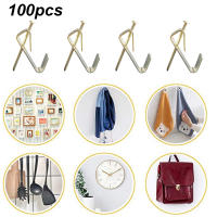 100pcs Easy Install Professional Wooden Drywall Heavy Duty Metal With Nails Office Home Universal Hanging Picture Hanger Kit