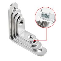 2pcs Stainless Steel Corner Code L Type Brackets Joint 90 Degree Right Angle Partition Furniture Fastener Connector With Screws