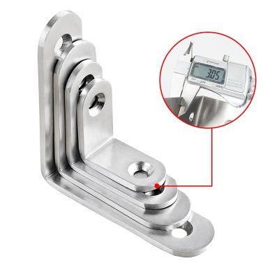 ► 90 Degree Right Angle Fixer 304 Stainless Steel Angle Code L Type Brackets Furniture Connection Piece Accessories With Screws