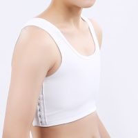 【YF】 Fivela lateral respirável Curto Chest Binder Camisola lésbica Tomboy Cos Vest Roupa interior confortável esportes Verão