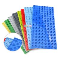 ◈☑ 25cmx12cm Baseplate 128 Dots Assemble Big Particle Building Block Compatible Large Size Block Educational Brick Toy for children