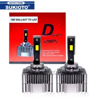 (Premium car) SUKIOTO M10ข้อผิดพลาดรถฟรี LED D1S D2S D3S D4S D8S D5S หลอดไฟ LED 90W 10000LM 12V 6000K D Series ไฟหน้าอัตโนมัติ