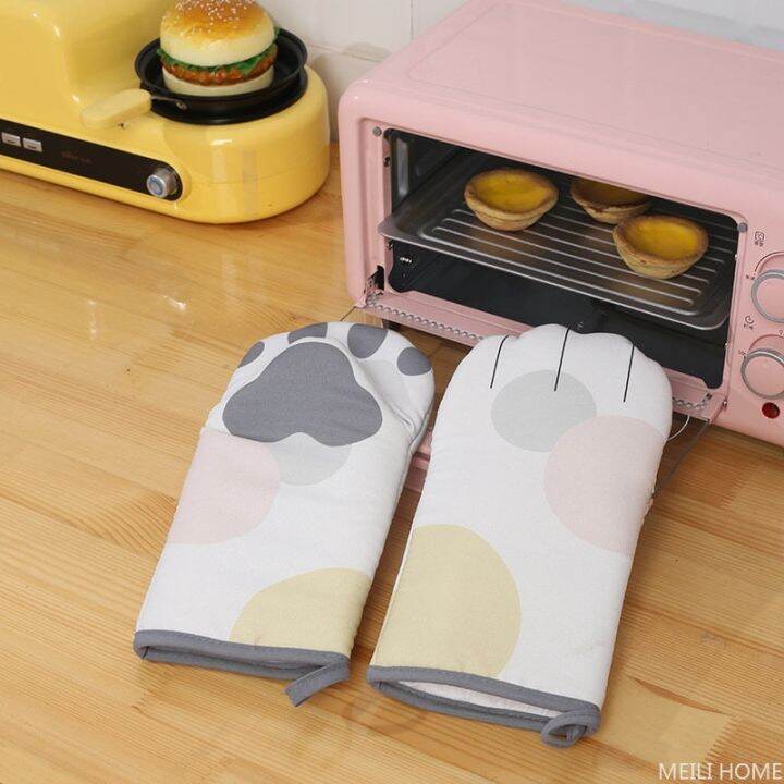 cartoon-cat-claw-oven-mitts-anti-scalding-heat-insulation-gloves-cute-cotton-glove-microwave-oven-non-slip-tools-kitchen-mitts