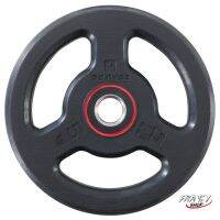 เวทยางแผ่นกลมพร้อมที่จับ ขนาด 28 มม.หนัก 5 กก.อุปกรณ์ฟิตเนส บอดี้เวท Rubber Weight Disc with Handles