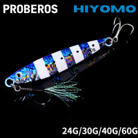 PROBEROS เหยื่อสปินเนอร์หล่อยาว1ชิ้น,จิ๊กโลหะเรืองแสง24G 30G 40G 60G เหยื่อจิ๊กจิ๊กสำหรับตกปลาน้ำเค็ม40G