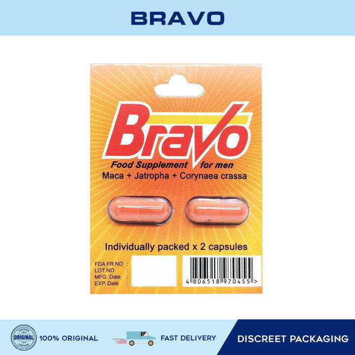 Bravo Food Supplement for Men (Discreet Packaging) 2 Capsules Lazada PH
