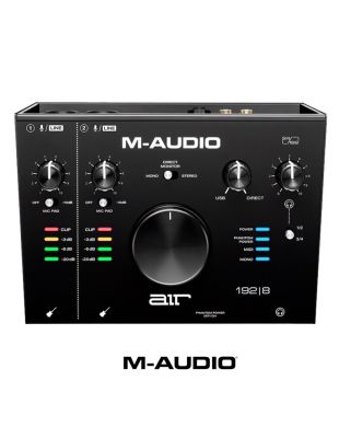 M-AUDIO AIR-192  8 ออดิโออินเตอร์เฟส Audio MIDI Interface 2-In/4-Out ระบบเสียง 24-bit/192 kHz + แถมฟรีสาย USB &amp; สาย MIDI &amp; Protools &amp; Ableton Live