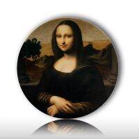 Famous Da Vinci Oil Painting Decorative Plate Creative Mona Lisa Ceramic Craft Hotel/room Wall/desk Decoration Friend Gift