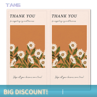 ?【Lowest price】TANG 50 pcs Flower ขอบคุณสติ๊กเกอร์ซีลฉลากบรรจุภัณฑ์สติกเกอร์ปิดผนึกตกแต่ง