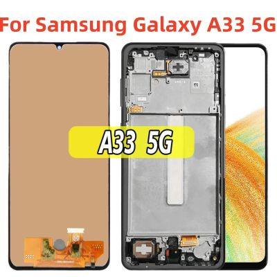 หน้าจอ TFT สำหรับ Samsung Galaxy A33 5G A336 A336B SM-A336B แอลซีดี SM-A336M SM-A336E ชิ้นส่วนจอสัมผัสแอลซีดีของเครื่องแปลงดิจิทัล
