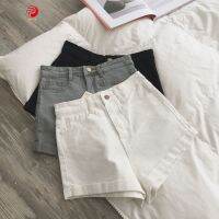 Denim Short Pants for Ladies Khaki Jeans y High Waist Plus Size春夏实用好搭显瘦纯色复古高腰卷边牛仔短裤女宽松韩版学生潮