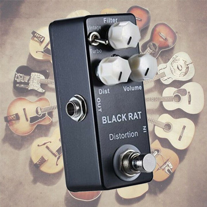 mosky-black-rat-guitar-effect-pedal-distortion-true-bypass-classic-effect-pedal-amp-t-turbo-guitar-parts-amp-accessories-stage-audio