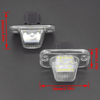 1คู่ LED จำนวนไฟป้ายทะเบียนสำหรับ VW Transporter T4 Caravelle MK4 Multivan MK4 Jetta Passat B5 B6 Combi Eurova