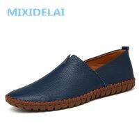 Magee8 MIXIDELAI Leather Mens Loafers Fashion Moccasins Soft Mens Boat Shoe PLUS SIZE 38 48