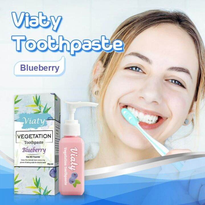 Viaty paste Baking soda paste Stain Removal Fight Bleeding Gums Fresh Blueberry Bottled paste
