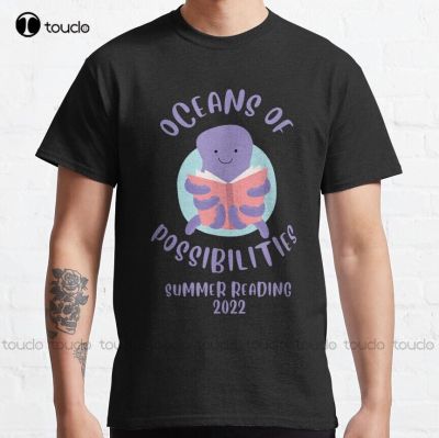 Oceans Of Possibilities Summer Reading Prize Octopus Classic T-Shirt Plus Size&nbsp;Shirt Fashion Creative Leisure Funny T Shirts Tee