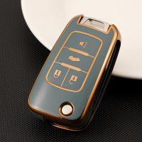 ชุบ Tpu รถ Key Case Shell Cover Fob สำหรับ Chevrolet Cruze Aveo Malibu Captiva Trax Sail Opel Vauxhall Astra J Corsa เครื่องราชอิสริยาภรณ์